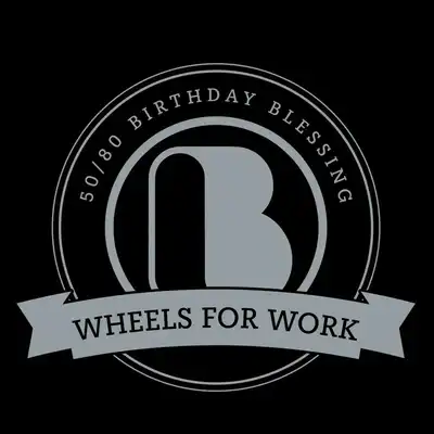 A black and white logo for wheels for work.