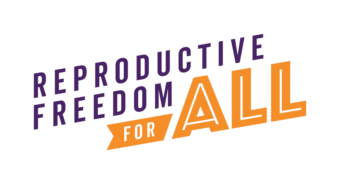 A black background with purple and orange letters.