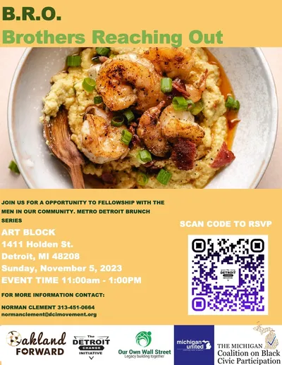 A flyer for an event with food on it.